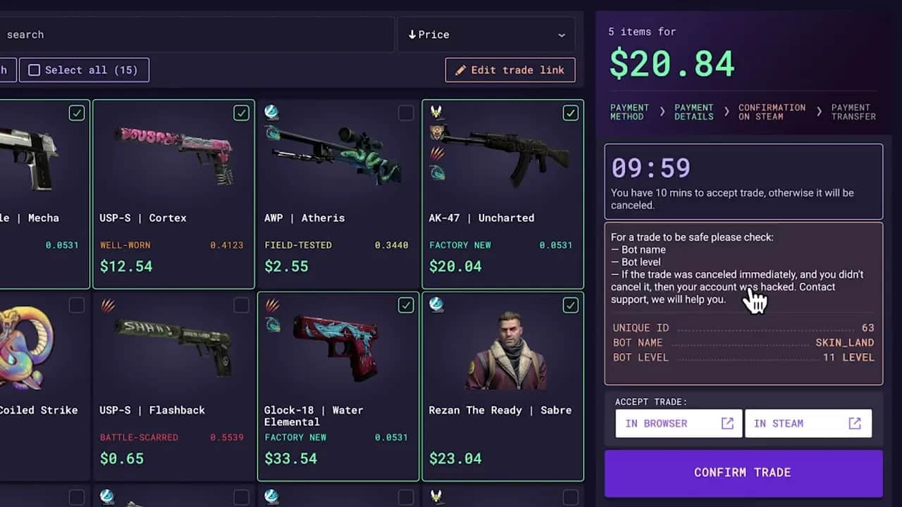 Jak sprzedać skina CS:GO i uniknąć najczęstszych błędów