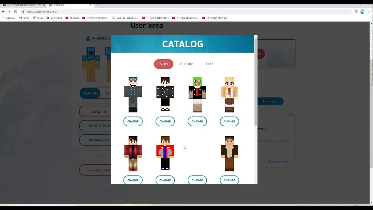Jak ustawić skina w Minecraft TLauncher i uniknąć typowych błędów